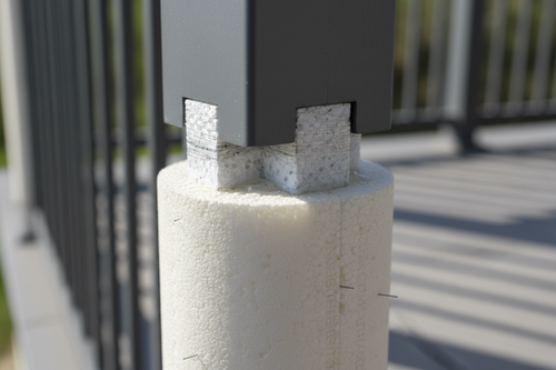 Baluster and cap spindle joint detail